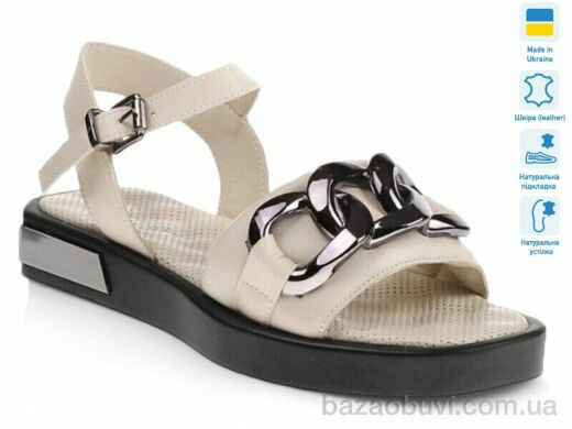 Prime-Opt Prime 22110-A-44 бежевий шкіра літо 2022, 559.00, 8, 36-41