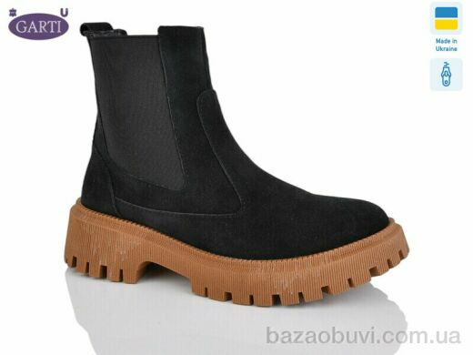 Garti 361 чорний замш-карамель, 890.00, 6, 36-40