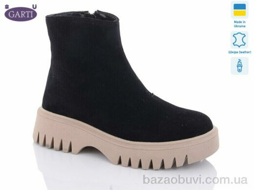 Garti 6722 чорний замш-беж хутро, 850.00, 6, 36-40