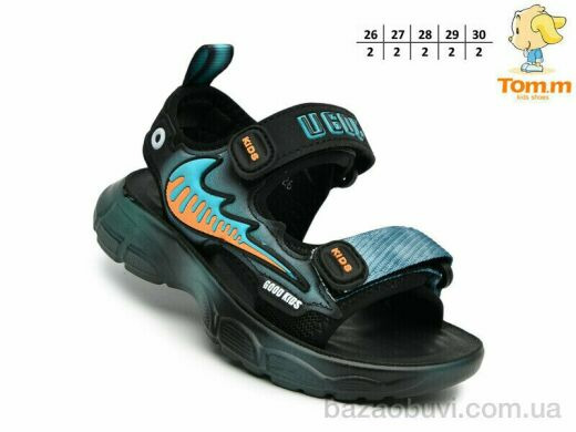 TOM.M B2818 чорний-зелен., 430.00, 10, 26-30