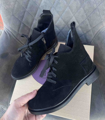 Garti 298 чорний замш хутро, 1040.00, 6, 36-40